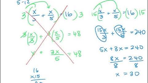 CPM CC3 5.1.2 solving equations with fractions