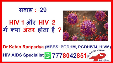 hiv 1 and hiv 2 in hindi | hiv 1 and hiv 2 difference in hindi | hiv 1 and hiv 2 test | hiv 2023