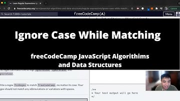 Ignore Case While Matching (Regular Expressions) freeCodeCamp tutorial