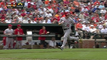 LAA@BAL: Aybar drives in three, scores on error