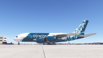 First flight in the FlyByWire Airbus A380 in Flight Simulator 2024