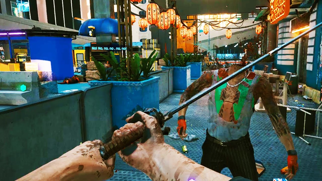 Cyberpunk 2077 - Brutal Katana Gameplay, maxed out skills and level - Ultra Graphics Gameplay