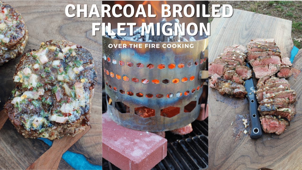 Charcoal Broiled Filet Mignons Recipe | Over The Fire Cooking #shorts