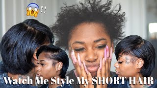 I STYLED MY SHORT HAIR !! | Bowl Cut Hairstyle | Laurasia Andrea Natural Hair screenshot 4