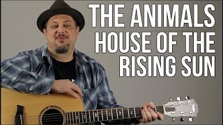 Vignette de la vidéo "House Of The Rising Sun Guitar Lesson - The Animals - Easy Songs For Acoustic Guitar - Tutorial"