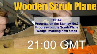 Wooden Scrub & Stanley No.3 - Rushes, wedge, & marking out next steps