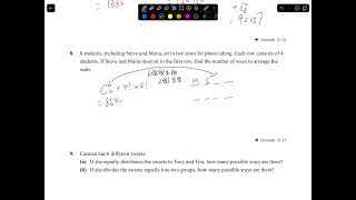 S.5 Ch.21 Question Involving Permutation and Combination Type 2