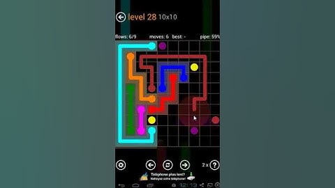 Flow Free - 10 x 10 Jumbo Pack tablet Level 28