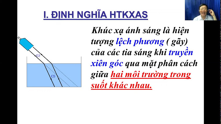 So sánh chiết suất giữa môi trường khí và nước