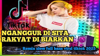 DJ NGANGGUR DI SITA- RAKYAT DI BIARKAN!! REMIX SLOW FULL BASS VIRAL TIKTOK 2025!