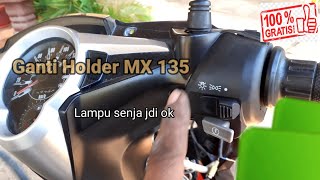 Cara pasang holder lampu jupiter MX 135 cara sambung lampu senja