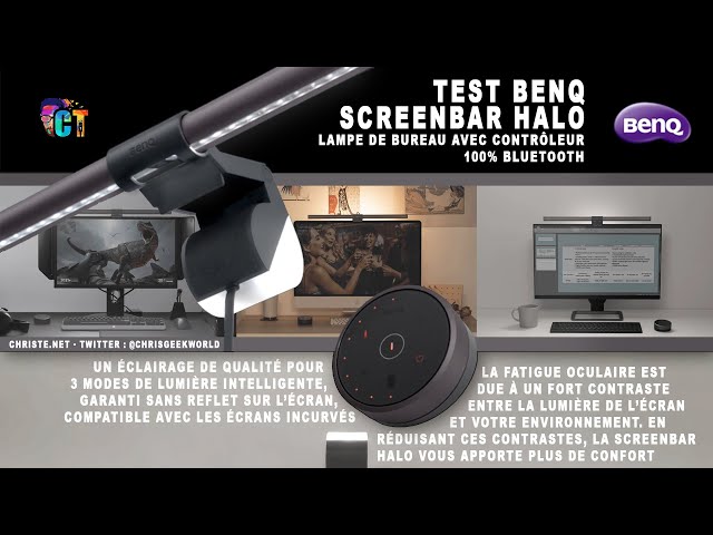 Test de la BenQ Screenbar Halo: l'éclairage de bureau parfait pour  travailler ! - Maison et Domotique