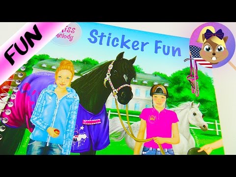 Miss Melody Sticket Fun Notebook with Cool Stickers for HORSE fans | Book Glitter Stickers