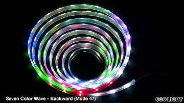Flexible Digital RGB LED Ribbon Tape - Seven Color Wave Forward - EcolocityLED.com