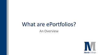 Overview of Digication ePortfolios - Menlo College