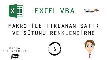 Makro (VBA)  Dersleri - 6 // Tıklanan Satır ve Sütunu Renklendirme