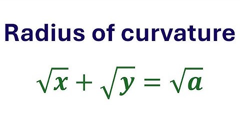 Find the radius of curvature of the curve √x+√y=√a at (a/4, a/4)