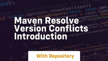 maven resolve version conflicts introduction