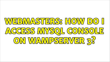 Webmasters: How do I access MySQL console on wampserver 3? (2 Solutions!!)