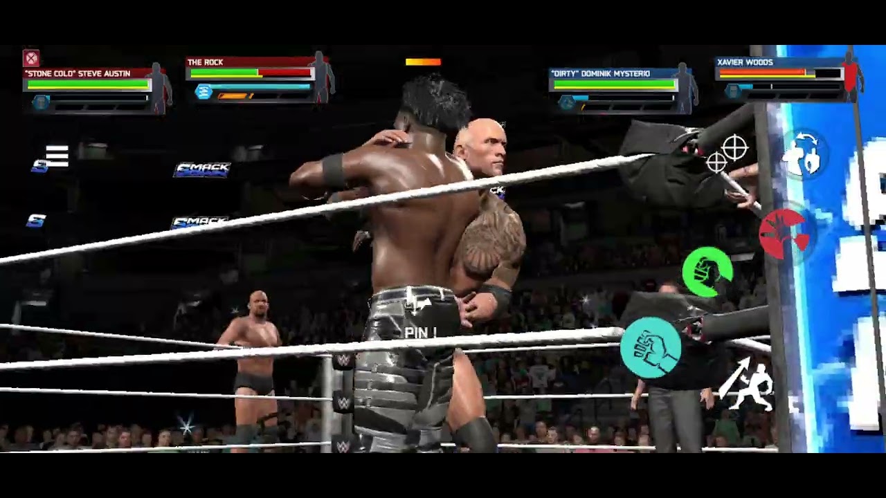 Tag team match The rock and  stone cold  Steve Austin  vs 'Diety' Dominik Mysterio and Xavier Woods 