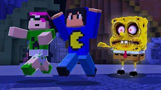 Minecraft: BOB ESPONJA DO MAL NOS PEGOU! (Pac e Mike)