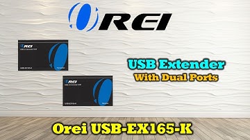 Orei USB Over Cat5e/6 Extender Upto 165 Feet - Extends USB 2.0 Signal Over LAN Ethernet with 2 Ports