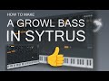 How to Make a Growl Bass in FL Studio | Sytrus