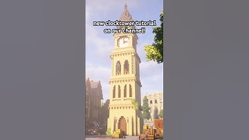 new tutoral for this medieval clocktower is out now! #minecraft #ideas #tutorial #shorts
