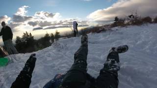Sledding In Lake Arrowhead Snow!!!