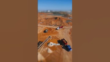 mining activity with tilt shift lens #tiltshift #miniature #mining #truck #shorts