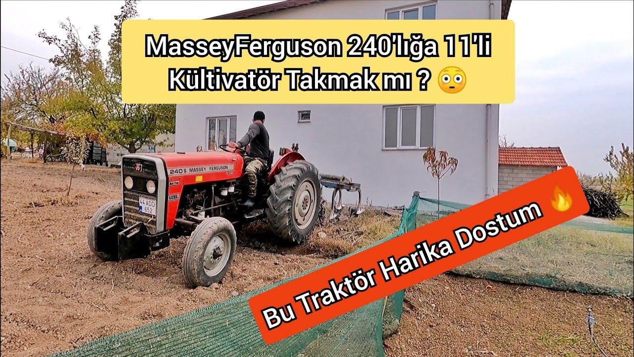 Massey Ferguson 240S İle 11'li Kültivatör Sürümü | Yakmıyor Kokluyor 😳| #masseyferguson240 #gopro