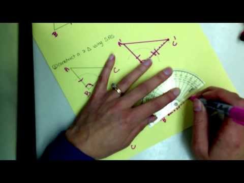 Construct congruent triangles using ASA