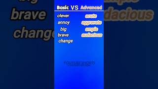 Basic English vs Advanced English 🔥  Improve Your Vocabulary Fast! #english #education #dailyenglish