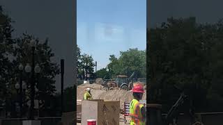 Construction site, Temple Square, Salt Lake City, Utah.USA