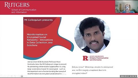 MI Colloquium (Mar 21, 2024): Misinformation on Encrypted Social Networks with Kiran Garimella