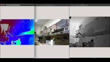 Visualizing depth and disparity image stream from Asus xtion pro live.