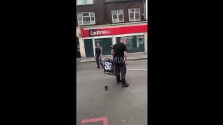 Mad Street Fight UK : Outside Greggs | Crackhead & Things Get Heated - LONDON , 🇬🇧