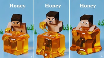 Hilarious Minecraft Honey Physics 🍯 3D Sticky Simulation ASMR