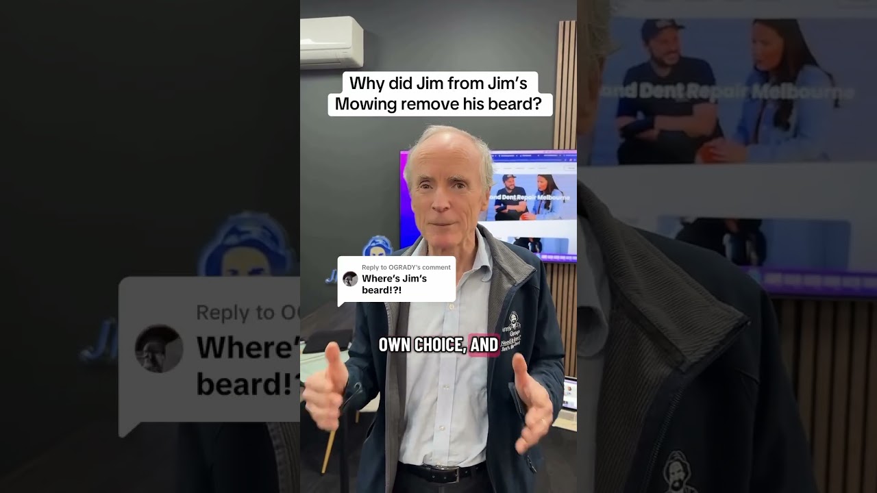 Why did remove his beard? #jimsgroup #jimsmowing