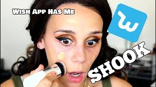 WISH APP MAKEUP | Foundation brush has me SHOOK | Wish App Review screenshot 5