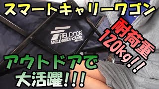 オススメ!!  アウトドアで大活躍!! キャリーワゴンのご紹介☆　FIELDOOR キャリーワゴン　アウトドア ワゴン　スマートワゴン　アウトドアグッズ　キャンプグッズ　アウトドアワゴン