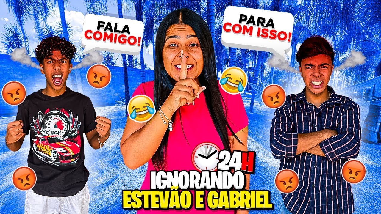 IGNORANDO ESTEVÃO E GABRIEL POR 24h! DEU MUITO RUIM!😳