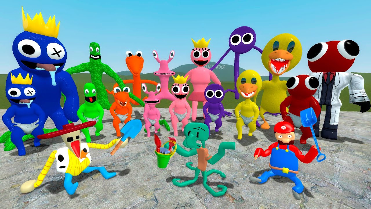 BABIES ROBLOX RAINBOW FRIENDS BLUE GREEN ORANGE PINK PURPLE YELLOW VS ...