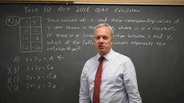 SAT Test 10: Linear equations - question #4-23