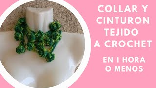 Collar Y Cinturón De Caracolas Tejido A Crochet En 1 Hora Tutorial Facil Para Principiante