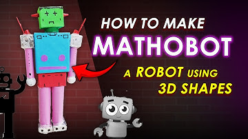 How to make MATHOBOT - Robot Using 3D shapes | DIY Math Project #schoolproject #creative #unique