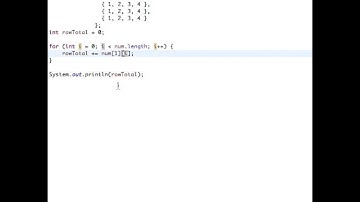 Finding the Sum of Rows and Columns in a Two-Dimensional Array (Java)
