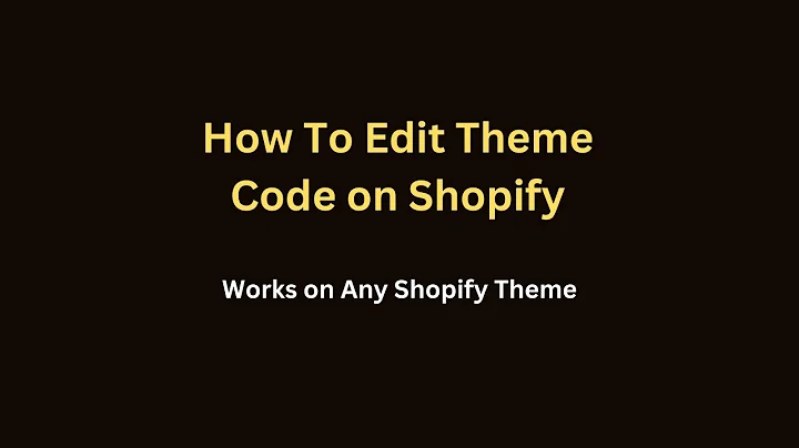 Unlock Your Store's Potential: Edit Your Shopify Theme Code