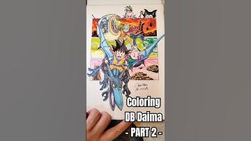 Coloring DB Daima -PART 2 #shorts #shortsvideo #dragonball #howtodraw #drawing #art #anime #tutorial