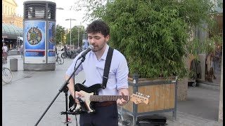 Noah S. - Wonderwall ( COVER Oasis)) Straßenmusik mit Gitarre / Kröpcke / Hannover 20.8.2024